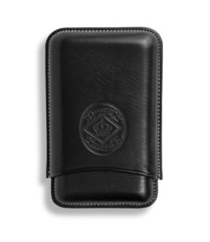 Diamond Crown Leather Cigar Case Black Robusto Size