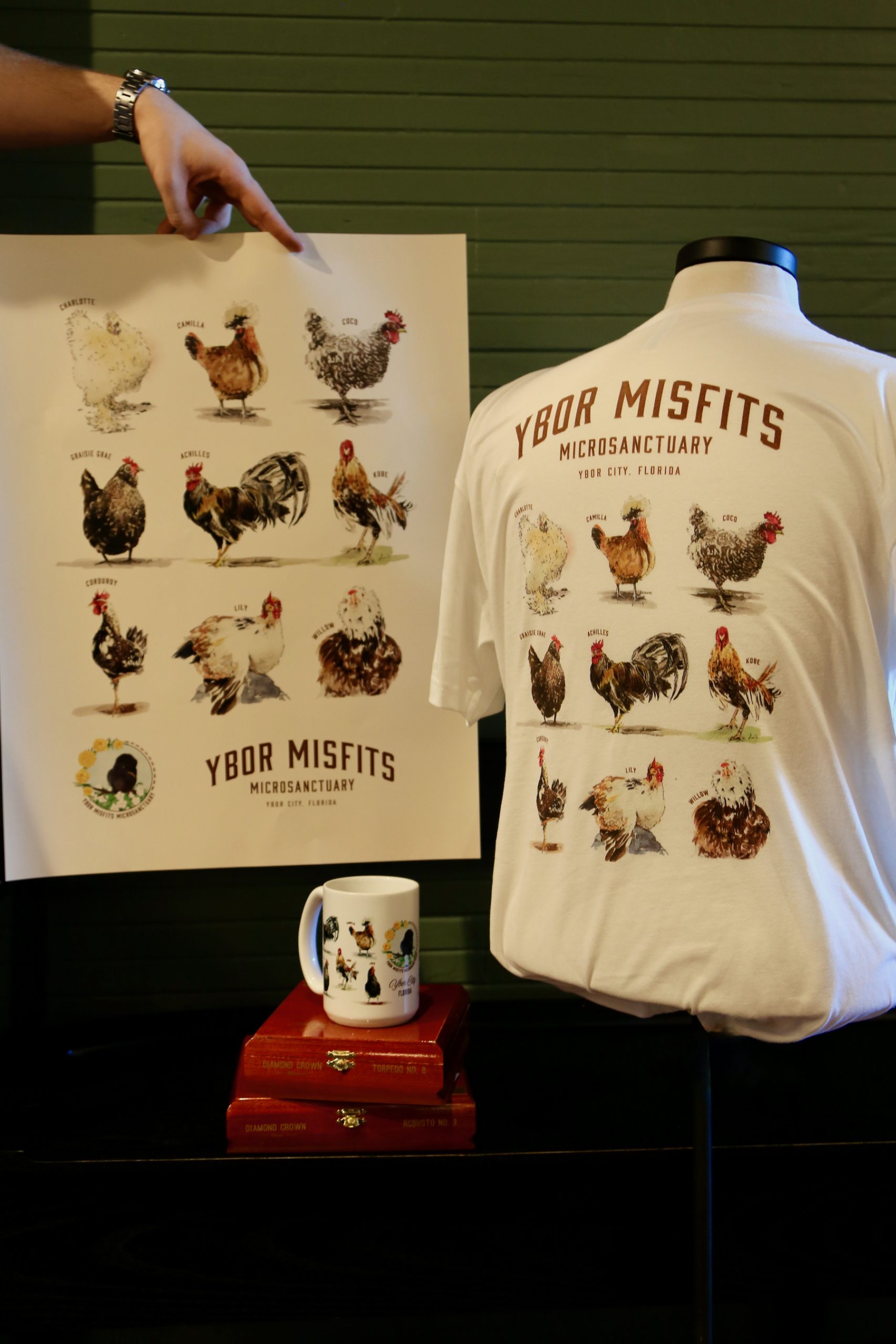 ybor misfits chickens tee shirt poster coffee mug